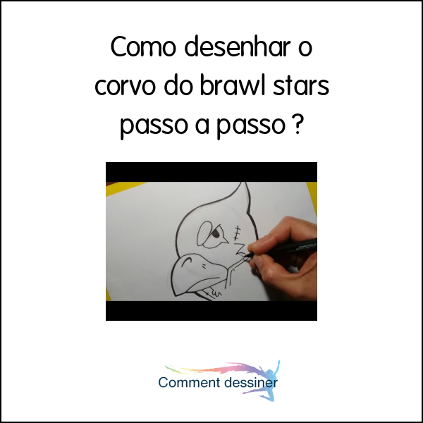 Como desenhar o corvo do brawl stars passo a passo